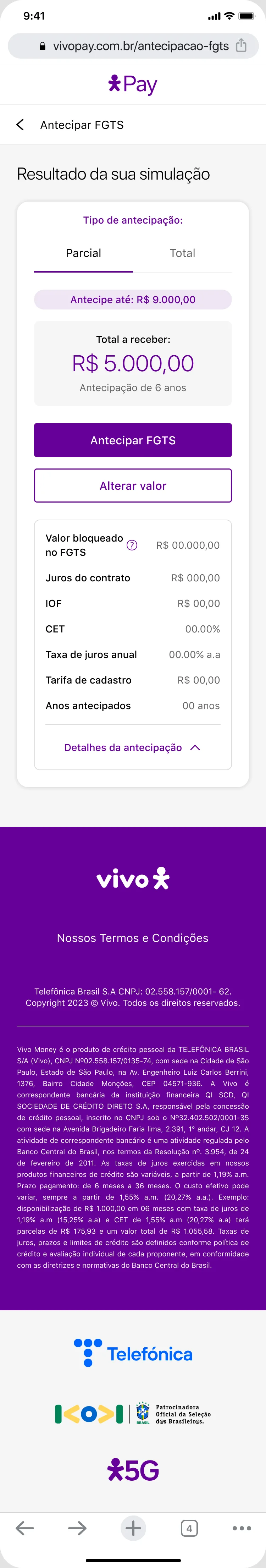 Resultado da simulação parcial