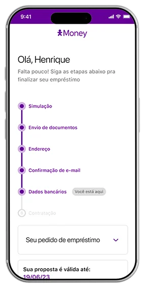 Retomada na etapa de dados bancários