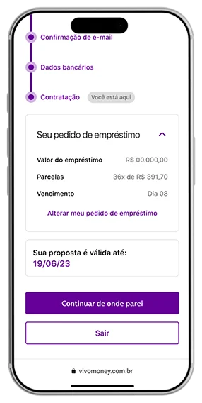 Retomada na etapa de contratação